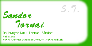 sandor tornai business card